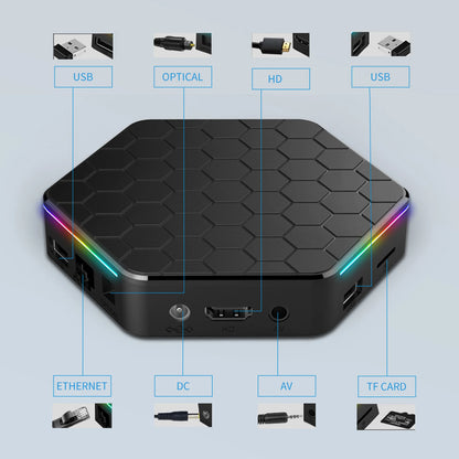 T95Z Plus Android 12.0 Smart TV Box Allwinner H618 Quad-core 4K Media Player 6K Decording H.265 VP9 Dual Band WiFi6 BT5.0 Digita